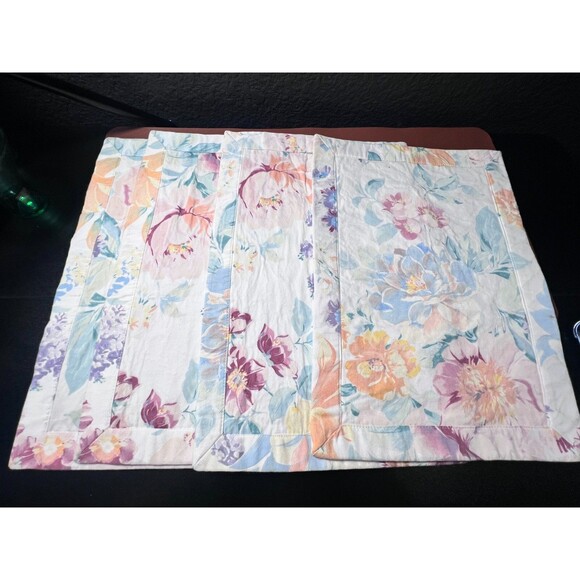 Waterford Vera Jane 17"x12" Quilted Floral Placemats Multicolor Set of 4 - Picture 1 of 6